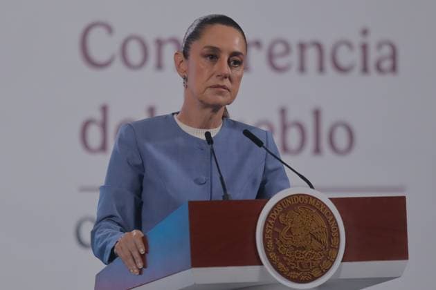 Mexico™s President Claudia Sheinbaum Holds Briefing Mexico s President Claudia Sheinbaum speaks during a news conference about the recent release order for Israel Vallarta, linked to an alleged kidnapping, after 20 years in prison without a sentence at National Palace. on August 1, 2025 in Mexico City, Mexico. (Photo by Carlos Santiago Eyepix Group) Copyright: xCarlosxSantiago xEyepixxGroupx CS_01082025_163669