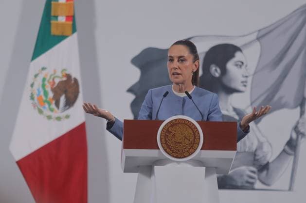 Mexico™s President Claudia Sheinbaum Holds Briefing Mexico s President Claudia Sheinbaum speaks during a news conference about the recent release order for Israel Vallarta, linked to an alleged kidnapping, after 20 years in prison without a sentence at National Palace. on August 1, 2025 in Mexico City, Mexico. (Photo by Carlos Santiago Eyepix Group) Copyright: xCarlosxSantiago xEyepixxGroupx CS_01082025_163667