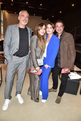 Theater Premiere VANYA KOMÖDIE Simona Thomalla with boyfriend Rene M , Anja Kling with husband Oliver Haas Arrival at the theater premiere VANYA KOMÖDIE at Kurfürstendamm in the new house, at the Berliner Ensamble in Berlin, on 03 08 2025 Photopress Mueller