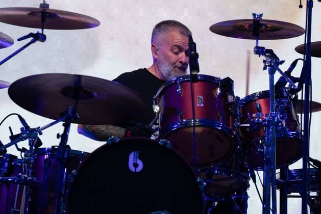 Heritage Live music festival in Essex, UK - 02 Aug 2025 Sean Moore Drummer of Manic Street Preachers seen performing live on stage during the Heritage Live music festival. Heritage Live music festival was held at The Audley End Estate in Essex. Bands playing were Ash, The Charlatans and The Manic Street Preachers, Opening and the day was a DJ set from Chris Moyles who then hosted the days event by introducing the bands to the stage. Essex United Kingdom Copyright: xBonniexBritainx xSOPAxImagesx ACB07168