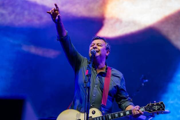 Heritage Live music festival in Essex, UK - 02 Aug 2025 James Dean Bradfield of Manic Street Preachers seen performing live on stage during the Heritage Live music festival. Heritage Live music festival was held at The Audley End Estate in Essex. Bands playing were Ash, The Charlatans and The Manic Street Preachers, Opening and the day was a DJ set from Chris Moyles who then hosted the days event by introducing the bands to the stage. Essex United Kingdom Copyright: xBonniexBritainx xSOPAxImagesx ACB07175