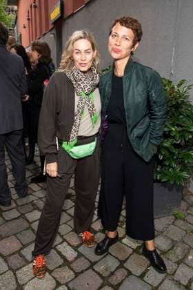 abb Gesine Cukrowski and Agnes Mann Actress on the occasion of the German premiere of the play Vanja by the Komoedie am Kurfuerstendamm at the Neues Haus of the Berliner Ensemble on August 03, 2025 in Berlin Berlin Germany