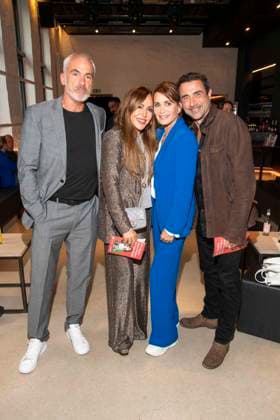 abb Rene M Simone Thomalla, Anja Kling and Oliver Haas as guests on the occasion of the German premiere of the play Vanja by the Komoedie am Kurfuerstendamm at the Neues Haus of the Berliner Ensemble on August 03, 2025 in Berlin Berlin Germany