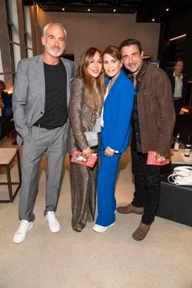 abb Rene M Simone Thomalla, Anja Kling and Oliver Haas as guests on the occasion of the German premiere of the play Vanja by the Komoedie am Kurfuerstendamm at the Neues Haus of the Berliner Ensemble on August 03, 2025 in Berlin Berlin Germany
