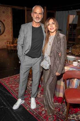 abb Simone Thomalla and Rene M Actress with boyfriend as guests on the occasion of the German premiere of the play Vanja by the Komoedie am Kurfuerstendamm at the Neues Haus of the Berliner Ensemble on August 03, 2025 in Berlin Berlin Germany
