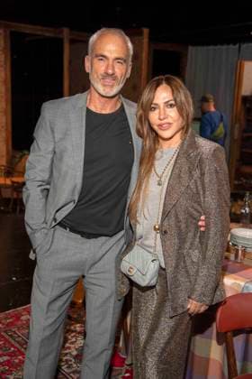 abb Simone Thomalla and Rene M Actress with boyfriend as guests on the occasion of the German premiere of the play Vanja by the Komoedie am Kurfuerstendamm at the Neues Haus of the Berliner Ensemble on August 03, 2025 in Berlin Berlin Germany