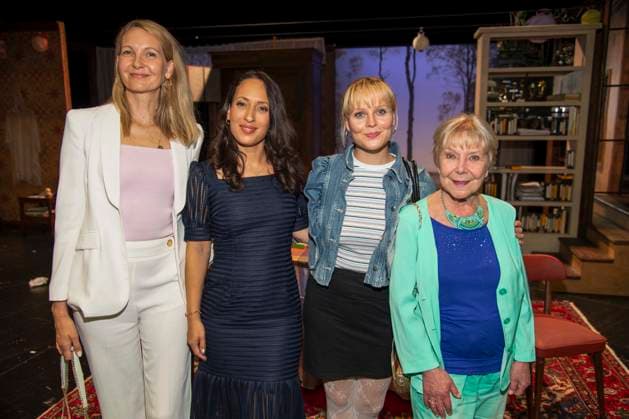 abb Constanze Behrends, Margot Rothweiler, Isabelle Bhuiyan and Jenny Loeffler as guests on the occasion of the German premiere of the play Vanja by the Komoedie am Kurfuerstendamm at the Neues Haus of the Berliner Ensemble on August 03, 2025 in Berlin Berlin Germany