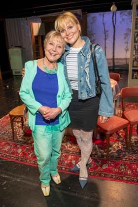 abb Constanze Behrends and Jenny Loeffler as guests on the occasion of the German premiere of the play Vanja by the Komoedie am Kurfuerstendamm at the Neues Haus of the Berliner Ensemble on August 03, 2025 in Berlin Berlin Germany