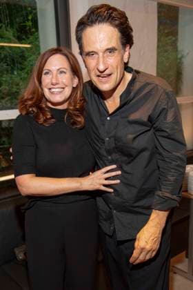 abb Oliver Mommsen and Katja Runge actor girlfriend at the German premiere of the play Vanja by the Komoedie am Kurfuerstendamm at the Neues Haus of the Berliner Ensemble on August 03, 2025 in Berlin Berlin Germany