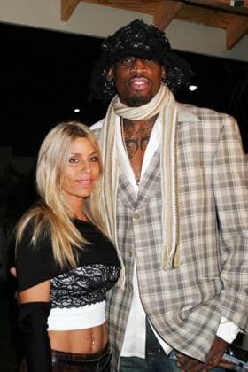 Dennis Rodmans VIP Grand Opening Party Jan 31, 2005; Newport Beach, CA, USA; Former NBA player DENNIS RODMAN and wife MICHELLE arrive at Dennis RodmanÕs VIP Grand Opening Party and Burlesque Show at Rodmans Restaurant in Newport Beach, California. Mandatory Credit: Photo by Krista Kennell ZUMA Press. ( ) Copyright 2005 by Krista Kennell Newport Beach CA USA Copyright: xKristaxKennellx