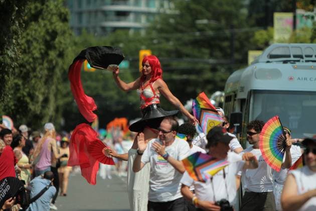 August 3, 2025, Vancouver, British Columbia, Canada: Air Canada tem in vancouver pride parade Vancouver Canada - ZUMAa223 20250803_zip_a223_046 Copyright: xMazyarxAsadix