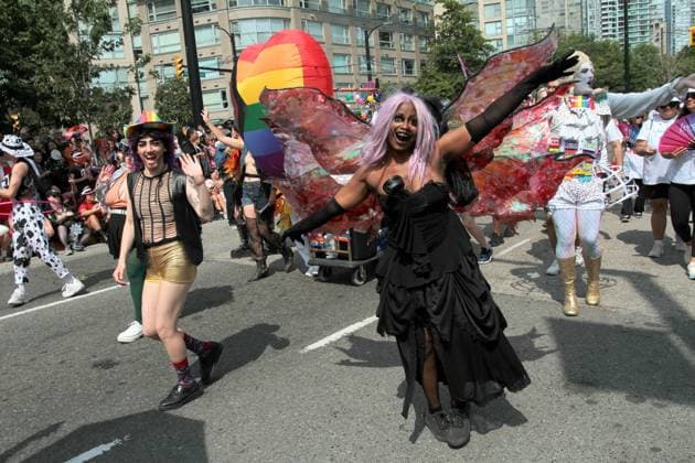 August 3, 2025, Vancouver, British Columbia, Canada: Thousands of people and performers gathered in downtown Vancouver on Sunday for the 2025 Pride Parade Vancouver Canada - ZUMAa223 20250803_zip_a223_051 Copyright: xMazyarxAsadix