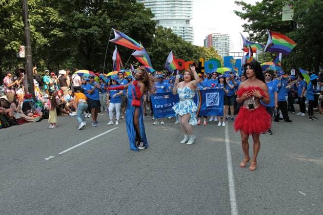 August 3, 2025, Vancouver, British Columbia, Canada: BMO Bank tem in vancouver pride parade Vancouver Canada - ZUMAa223 20250803_zip_a223_060 Copyright: xMazyarxAsadix