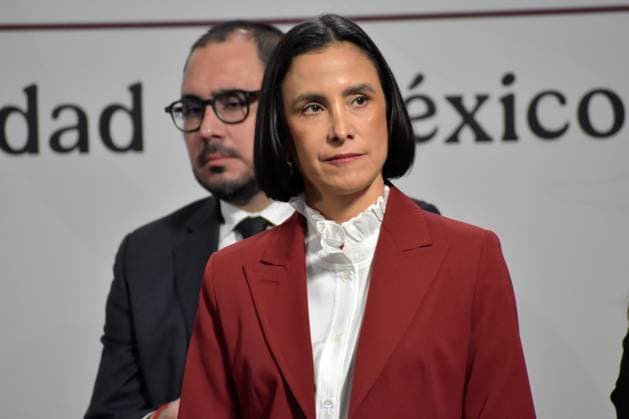 Mexico™s President Claudia Sheinbaum Holds Briefing Mexico s Ministry of Energy Luz Elena Gonzalez speaks about the new Investment Fund for Mexican Petroleum in 2025, with an amount of up to 250 billion pesos, during a press conference at the National Palace. on August 5, 2025 in Mexico City, Mexico. Mexico City CDMX Mexico Copyright: xLuisxBarronx
