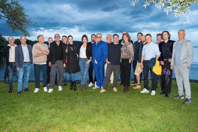 Team and cast at the premiere of two new episodes of the ARD early evening series Hubert ohne Staller at the Open Air Starnberg 2025 in the open-air cinema in the seaside resort of Starnberg, 05 08 2025 Foto:xN.xKolinzx xFuturexImagex hubert_5808