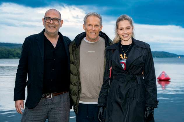 Hannes Ringelstetter, Christian Tramitz and Mitsou Jung at the premiere of two new episodes of the ARD early evening series Hubert ohne Staller at the Open Air Starnberg 2025 in the open-air cinema at the Seebad Starnberg, 05 08 2025 Foto:xN.xKolinzx xFuturexImagex hubert_5820