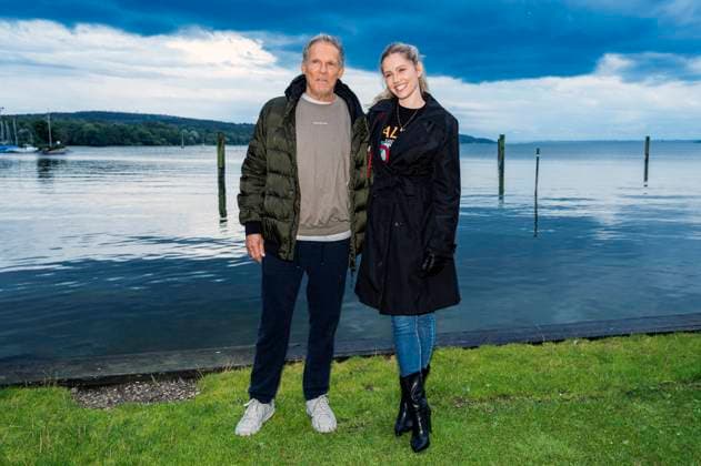 Christian Tramitz and Mitsou Jung at the premiere of two new episodes of the ARD early evening series Hubert ohne Staller at the Open Air Starnberg 2025 in the open-air cinema at the Seebad Starnberg, 05 08 2025 Foto:xN.xKolinzx xFuturexImagex hubert_5823
