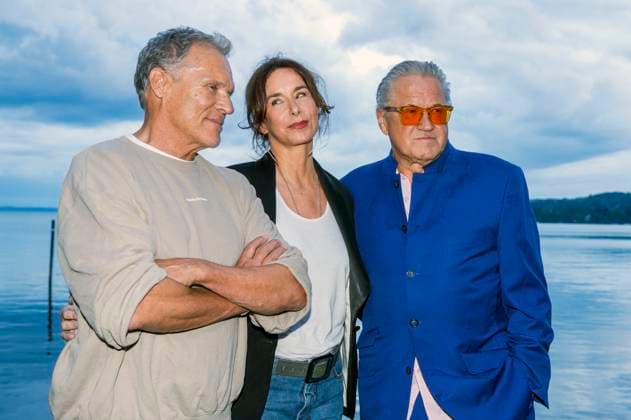 Christian Tramitz, Katharina Müller Elmau and Michael Brandner at the premiere of two new episodes of the ARD early evening series Hubert ohne Staller at the Open Air Starnberg 2025 in the Open Air Cinema at the Seebad Starnberg, 05 08 2025 Foto:xN.xKolinzx xFuturexImagex hubert_5861