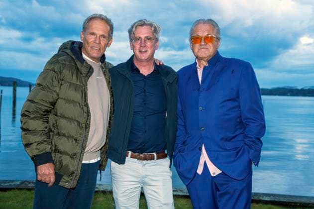 Christian Tramitz, Matthias Helwig and Michael Brandner at the premiere of two new episodes of the ARD early evening series Hubert ohne Staller at the Open Air Starnberg 2025 in the open-air cinema at the Seebad Starnberg, 05 08 2025 Foto:xN.xKolinzx xFuturexImagex hubert_5881