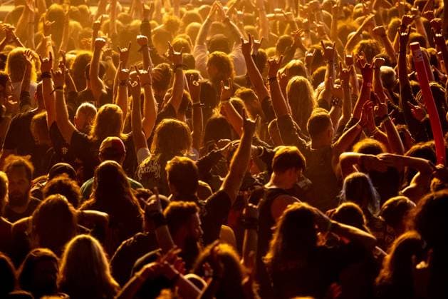 Audience at the Brutal Assault music festival at the Josefov Fortress in Jaromer, Czech Republic, on August 6, 2025. (CTKxPhoto DavidxTanecek) CTKPhotoP2025080700019  CTKPhotoP2025080700019