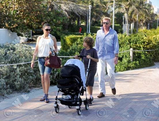 Boris Becker and Sharlely Lilly Kerssenberg with Boris s son Elias and their younger child Amadeus out for a walk in Miami Beach, Florida, United States WENN 2794724.jpg