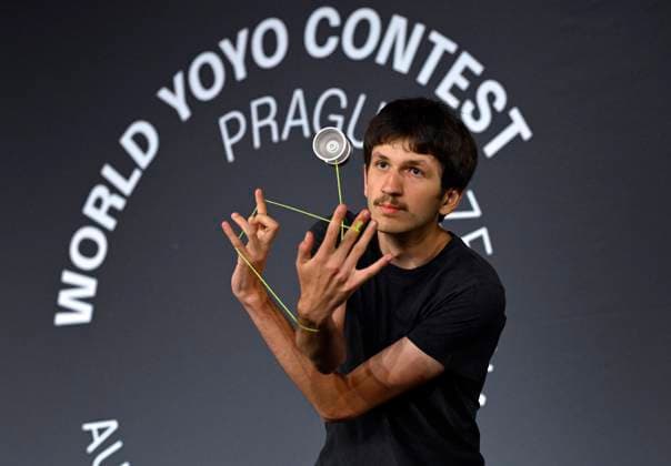 Entertainment Themen der Woche KW32 World Yo-yo Championship started in Prague, Czech Republic, on August 7, 2025. On the photo competes Jakub Dolejs from Czechia. (CTKxPhoto KaterinaxSulova) CTKPhotoP2025080703814  CTKPhotoP2025080703814