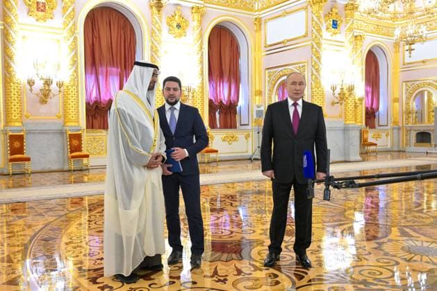 News Themen der Woche KW32 RUSSIA, MOSCOW - AUGUST 7, 2025: Russia s President Vladimir Putin (R) and Mohammed bin Zayed Al Nahyan (L), president of the United Arab Emirates (UAE), meet at Moscow s Kremlin Moscow Russia  - ZUMAt113 20250807_zaa_t113_240 Copyright: xAlexeixNikolskyx