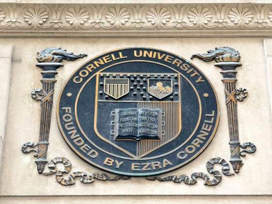 The Cornell Club, building exterior wall plaque, 6 East 44th Street, Manhattan, New York City, New York, USA  Copyright: xSpencerxJonesx ghi-plexi02010