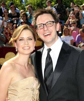 EMMY ARR NP Aug. 27, 2006 - Los Angeles, CALIFORNIA, USA - JENNA FISHER AND HUSBAND JAMES GUNN -.58TH ANNUAL PRIMETIME EMMY AWARDS - ARRIVALS -.SHRINE AUDITORIUM, LOS ANGELES, CALIFORNIA - .08-27-2006 -. NINA PROMMER 2006.K49393NP Copyright: xNinaxPrommerx