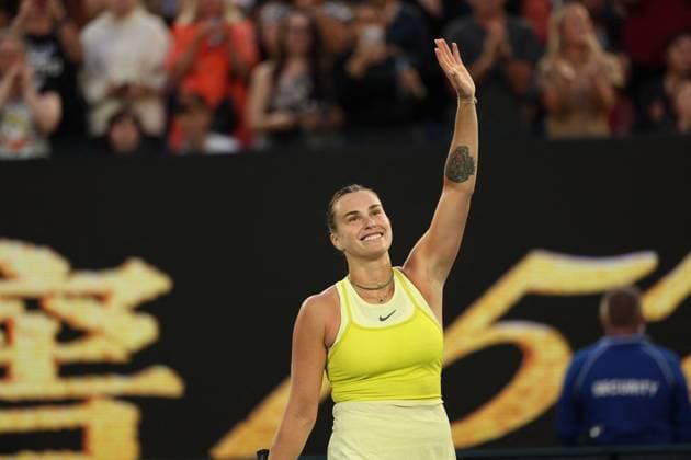Aryna Sabalenka of Belarus at the Australian Open tennis tournament in Melbourne, Australia Nicolas Luttiau Bestimage Australian Open tennis tournament in Melbourne, Australia Melbourne Australie  Copyright: xNicolasxLuttiau BestimagexNicolasxLuttiau Bestimagex