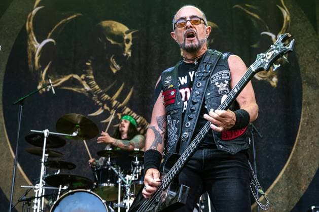 American thrash metal band Overkill at the 28th Brutal Assault extreme music festival in Josefov fortress near Jaromer, Nachod district, Hradec Kralove Region, Czech Republic, August 8, 2025. (CTKxPhoto DavidxTanecek) CTKPhotoP2025080806034  CTKPhotoP2025080806034