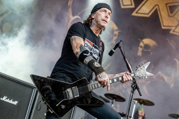 American thrash metal band Overkill at the 28th Brutal Assault extreme music festival in Josefov fortress near Jaromer, Nachod district, Hradec Kralove Region, Czech Republic, August 8, 2025. (CTKxPhoto DavidxTanecek) CTKPhotoP2025080806037  CTKPhotoP2025080806037