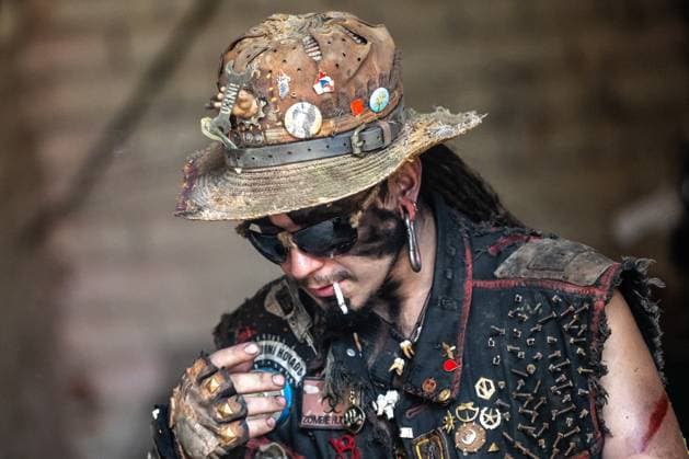 The Convoy postapo group, which creates a post-apocalyptic world and is the accompanying program at the 28th Brutal Assault extreme music festival in Josefov fortress near Jaromer, Nachod district, Hradec Kralove Region, Czech Republic, August 8, 2025. (CTKxPhoto DavidxTanecek) CTKPhotoP2025080805540  CTKPhotoP2025080805540
