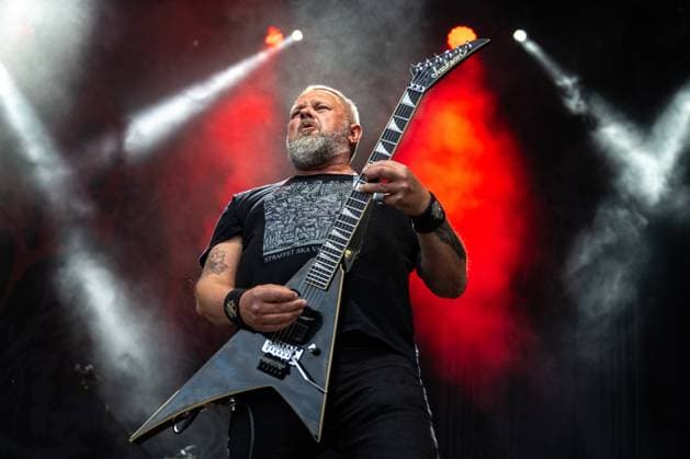Swedish death metal band Grave at the 28th Brutal Assault extreme music festival in Josefov fortress near Jaromer, Nachod district, Hradec Kralove Region, Czech Republic, August 8, 2025. (CTKxPhoto DavidxTanecek) CTKPhotoP2025080806309  CTKPhotoP2025080806309