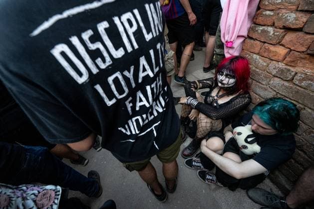 Fans at the 28th Brutal Assault extreme music festival in Josefov fortress near Jaromer, Nachod district, Hradec Kralove Region, Czech Republic, August 8, 2025. (CTKxPhoto DavidxTanecek) CTKPhotoP2025080806327  CTKPhotoP2025080806327