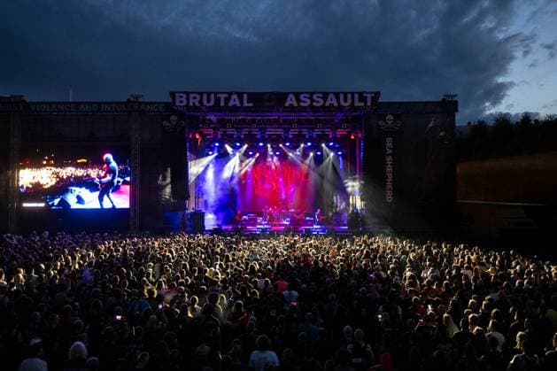 British gothic metal band Paradise Lost at the 28th Brutal Assault extreme music festival in Josefov fortress near Jaromer, Nachod district, Hradec Kralove Region, Czech Republic, August 8, 2025. (CTKxPhoto DavidxTanecek) CTKPhotoP2025080806691  CTKPhotoP2025080806691