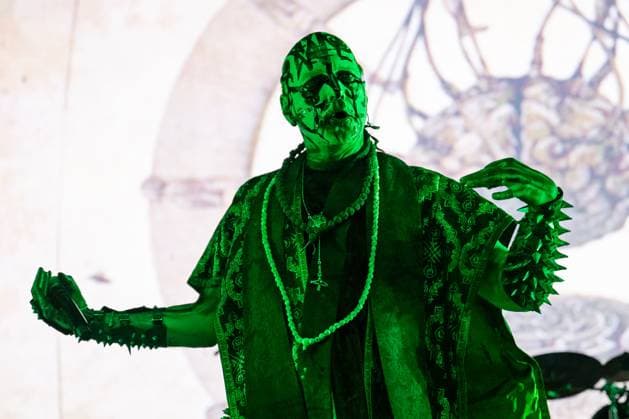 Norwegian black metal band Mayhem singer Attila Csihar at the 28th Brutal Assault extreme music festival in Josefov fortress near Jaromer, Nachod district, Hradec Kralove Region, Czech Republic, August 8, 2025. (CTKxPhoto DavidxTanecek) CTKPhotoP2025080807017  CTKPhotoP2025080807017