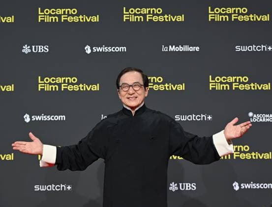 Locarno,Swiss Locarno Film Festival 2025 Jackie Chan Pardo at the Lifetime Achievement red carpet In the photo:Jackie Chan  Copyright: xNickxZonnax xipa-agency.netx xNickxZonnax IPA_Agency_IPA62030402
