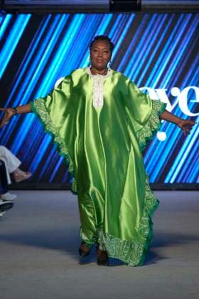 Africa Fashion Week London 2025 A model walks the catwalk in the Soboye show during Africa Fashion Week, London, UK, 09 August 2025. Africa Fashion Week London is celebrating its 15th anniversary as the world™s largest and longest-running showcase of African and African-inspired fashion. AFWL 2025 emphasizes ˜Heritage in Motion™ melding tradition with innovation., Credit:Olu Ogunshakin Avalon United Kingdom, London, London, 1 Kemble Street, WC2B 4AN  Copyright: xOluxOgunshakinx xAvalonx 1028619724