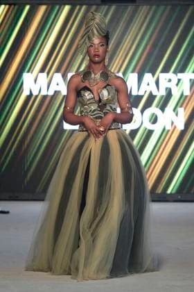 Africa Fashion Week London 2025 A model walks the catwalk in the Mary Martin London show during Africa Fashion Week, London, UK, 09 August 2025. Africa Fashion Week London is celebrating its 15th anniversary as the world™s largest and longest-running showcase of African and African-inspired fashion. AFWL 2025 emphasizes ˜Heritage in Motion™ melding tradition with innovation., Credit:Olu Ogunshakin Avalon United Kingdom, London, London, 1 Kemble Street, WC2B 4AN  Copyright: xOluxOgunshakinx xAvalonx 1028645040
