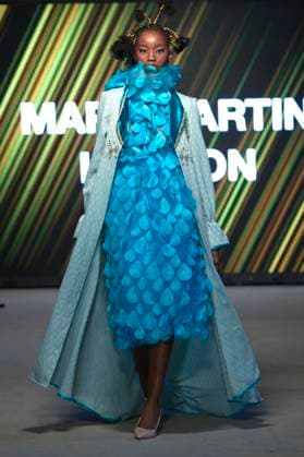 Africa Fashion Week London 2025 A model walks the catwalk in the Mary Martin London show during Africa Fashion Week, London, UK, 09 August 2025. Africa Fashion Week London is celebrating its 15th anniversary as the world™s largest and longest-running showcase of African and African-inspired fashion. AFWL 2025 emphasizes ˜Heritage in Motion™ melding tradition with innovation., Credit:Olu Ogunshakin Avalon United Kingdom, London, London, 1 Kemble Street, WC2B 4AN  Copyright: xOluxOgunshakinx xAvalonx 1028645076