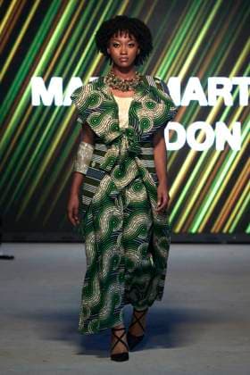 Africa Fashion Week London 2025 A model walks the catwalk in the Mary Martin London show during Africa Fashion Week, London, UK, 09 August 2025. Africa Fashion Week London is celebrating its 15th anniversary as the world™s largest and longest-running showcase of African and African-inspired fashion. AFWL 2025 emphasizes ˜Heritage in Motion™ melding tradition with innovation., Credit:Olu Ogunshakin Avalon United Kingdom, London, London, 1 Kemble Street, WC2B 4AN  Copyright: xOluxOgunshakinx xAvalonx 1028645129