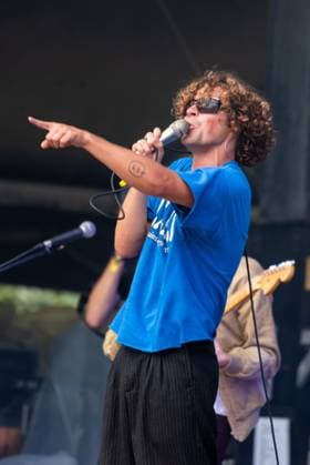 Outside Lands Music Festival 2025 - Day 1 Dawson Daugherty of Almost Monday performs at Outside Lands at Golden Gate Park on August 08, 2025 in San Francisco, California. San Francisco Golden Gate Park California USA Copyright: xAnniexLesser imageSPACEx