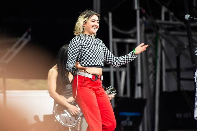 Outside Lands Music Festival 2025 - Day 1 Alexia Roditis of Destroy Boys performs at Outside Lands at Golden Gate Park on August 08, 2025 in San Francisco, California. San Francisco Golden Gate Park California USA Copyright: xAnniexLesser imageSPACEx