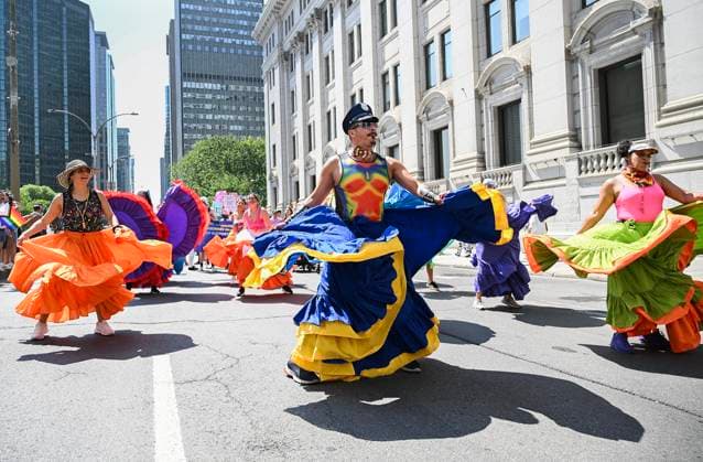 August 10, 2025, Montreal, Pq, Canada: Participants entertain the crowd during the Pride parade in Montreal, Sunday, August 10, 2025. Montreal Canada  - ZUMAc35_ 20250810_zaf_c35_004 Copyright: xGrahamxHughesx