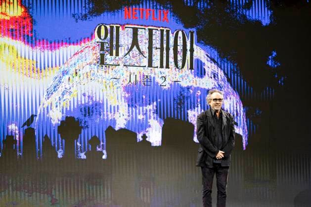 Tim Burton, Jenna Ortega And Emma Myers Promote Netflix™s Wednesday Season 2 In Seoul Director Tim Burton poses during a press conference and media talk for Season 2 of the Netflix drama Wednesday at the Four Seasons Hotel in Jongno District, Seoul, South Korea, on August 11, 2025. Seoul Seoul South Korea  Copyright: xChrisxJungx originalFilename: jung-timburto250811_npCro.jpg