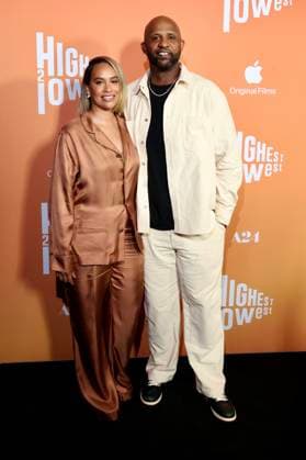 NEW YORK, NY - AUGUST 11: Mary Floyd and CC Sabathia at the Highest 2 Lowest Premiere at Brooklyn Academy of Music on August 11, 2025 in New York City. Copyright: xWalikxGoshornx