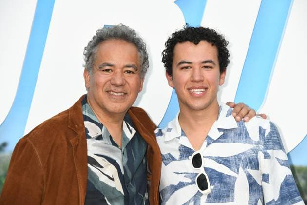 HOLLYWOOD, CA - AUGUST 11: John Ortiz and Clemente Ortiz at the premiere of Universal Pictures ˜Nobody 2 at TCL Chinese Theatre on August 11, 2025 in Hollywood, California. Copyright: xJeffreyxMayerx