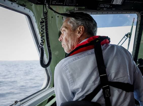 DEN HELDER Outgoing Prime Minister Dick Schoof aboard a KNRM lifeboat. The Prime Minister is on a working visit to the lifeboat company on Texel. ANP SEM VAN DER WAL netherlands out - belgium out  Copyright: xx x533268941x originalFilename: 533268941.jpg