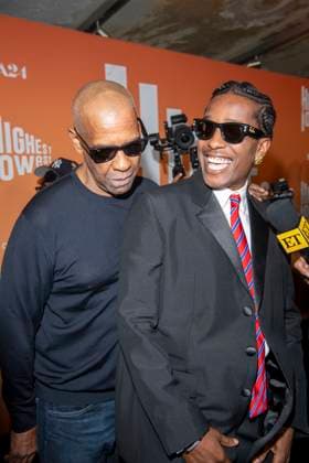 August 11, 2025, New York, United States: (L-R) Denzel Washington and A Rocky attend the Highest 2 Lowest New York Premiere at Brooklyn Academy of Music. New York United States - ZUMAs197 20250811_aaa_s197_252 Copyright: xRonxAdarx